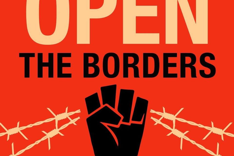 Migrants & Refugees Welcome! Open the Borders! Oppose Racism! Demonstration at the Quebec-US Border