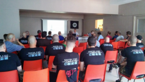Conférence de Gabriele Adinolfi, de CasaPound, en août 2016, à Québec.