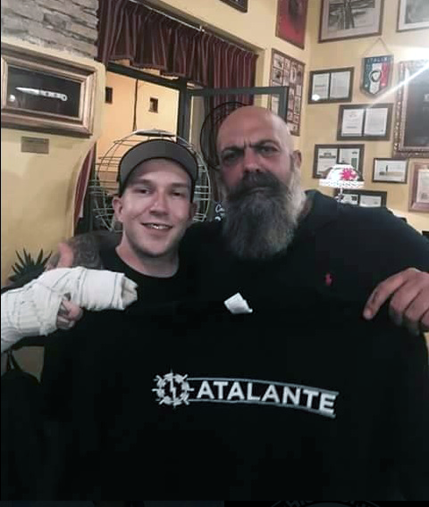Raphaël Lévesque et Gianluca Inannone, président national de CasaPound.