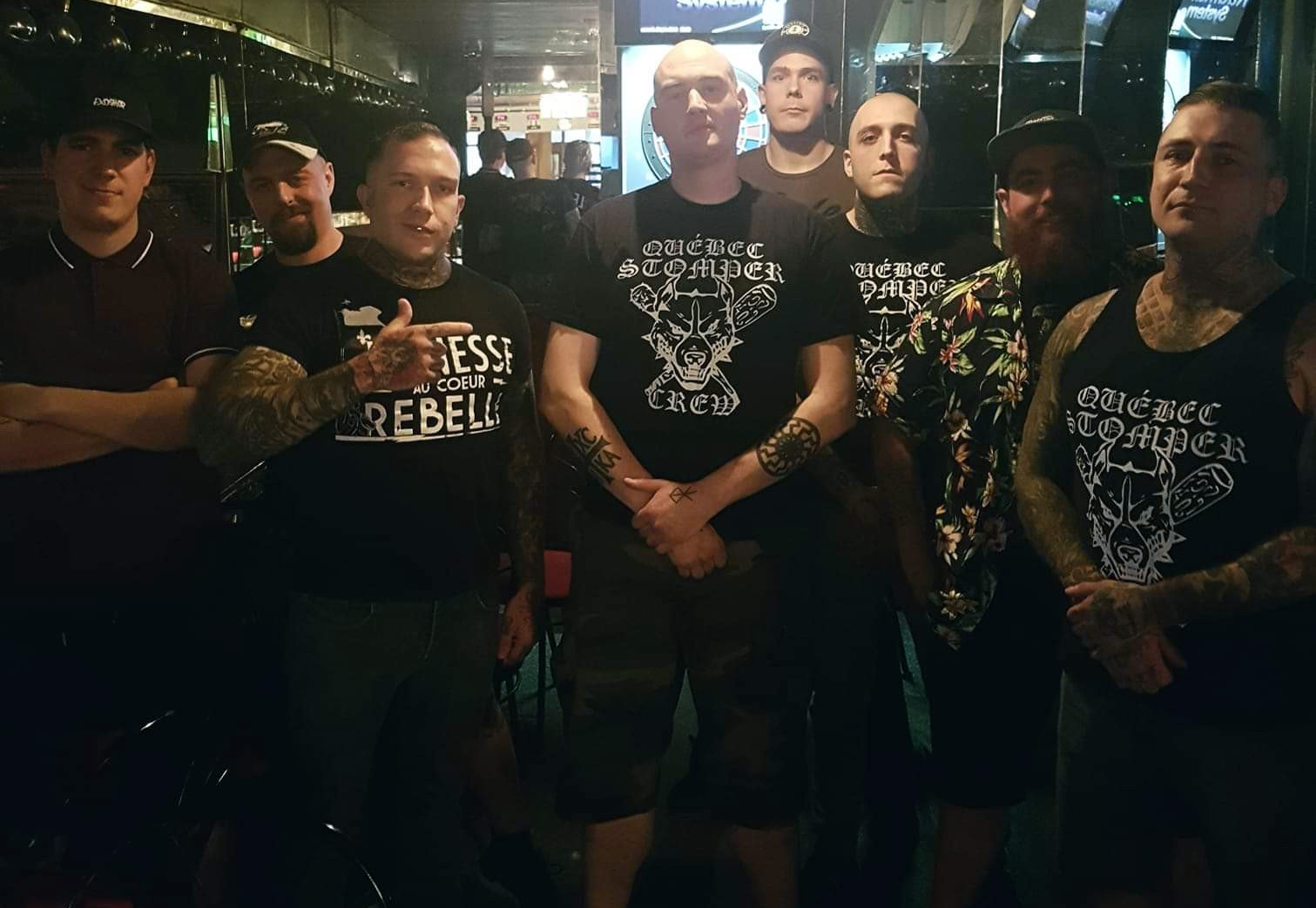 Photo de groupe du Québec Stomper Crew, en décembre 2018. Au centre, Sven Côté, fraîchement 'patché'.