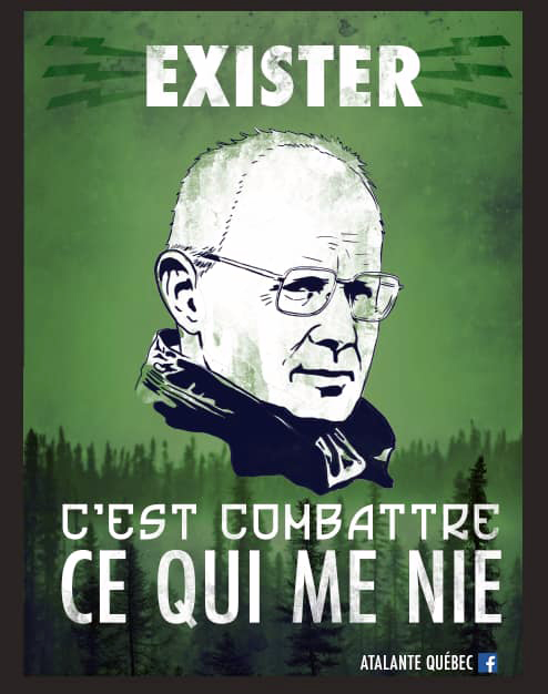 Affiche d'Atalante rendant hommage à Dominique Venner.