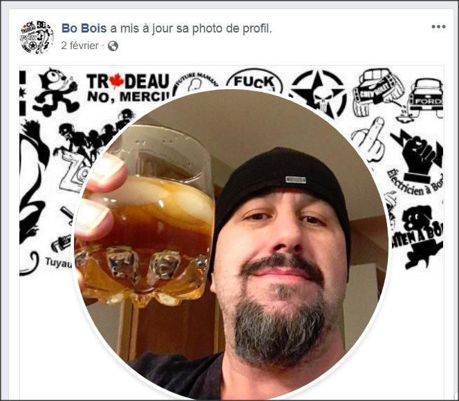  André Boies est 'Bo Bois' sur Facebook.