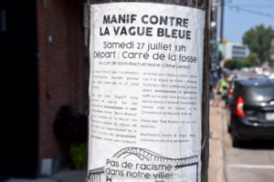  Affiche du collectif TRès Inclusif. Crédit photo: François Giguère