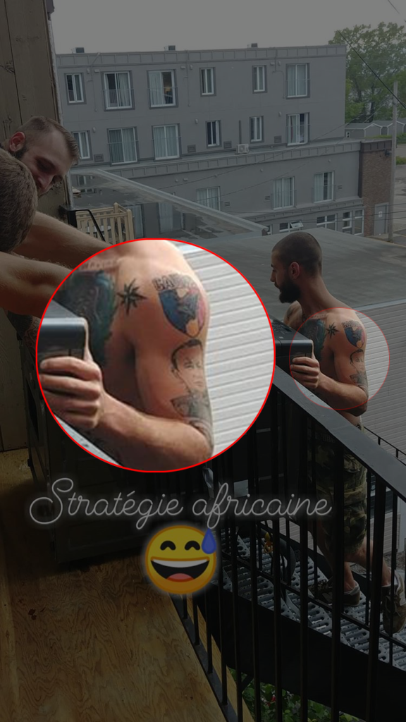  Louis Fernandez s’est fait tatouer sur le bras gauche l’effigie de Léon Degrelle, un collaborateur nazi belge admiré des néonazis européens, et l’insigne de la Légion française des combattants, une organisation créée par le maréchal Pétain sous le régime de Vichy et qui collabora activement avec la Waffen-SS. Sur sa poitrine, une paire de bottes Doc Martens avec des lacets blancs, un signe de reconnaissance des boneheads « old school » qui démontre son soutien au mouvement White Power.