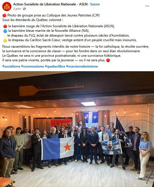 Photo de groupe prise lors de l'événement organisé conjointement par l'ASLN et Nouvelle Alliance en juin 2025.