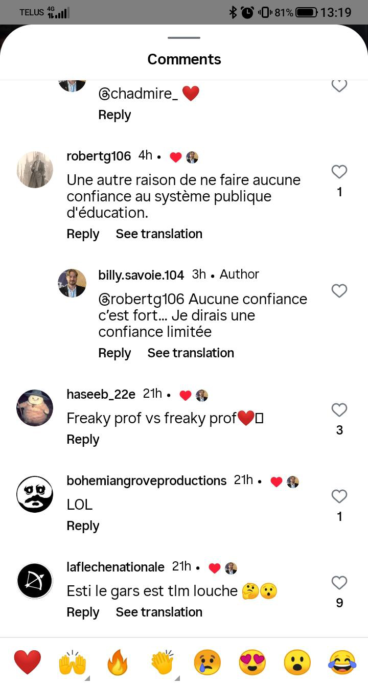 Ce prof n'a qu'une confiance limitée envers le système d'éducation public.