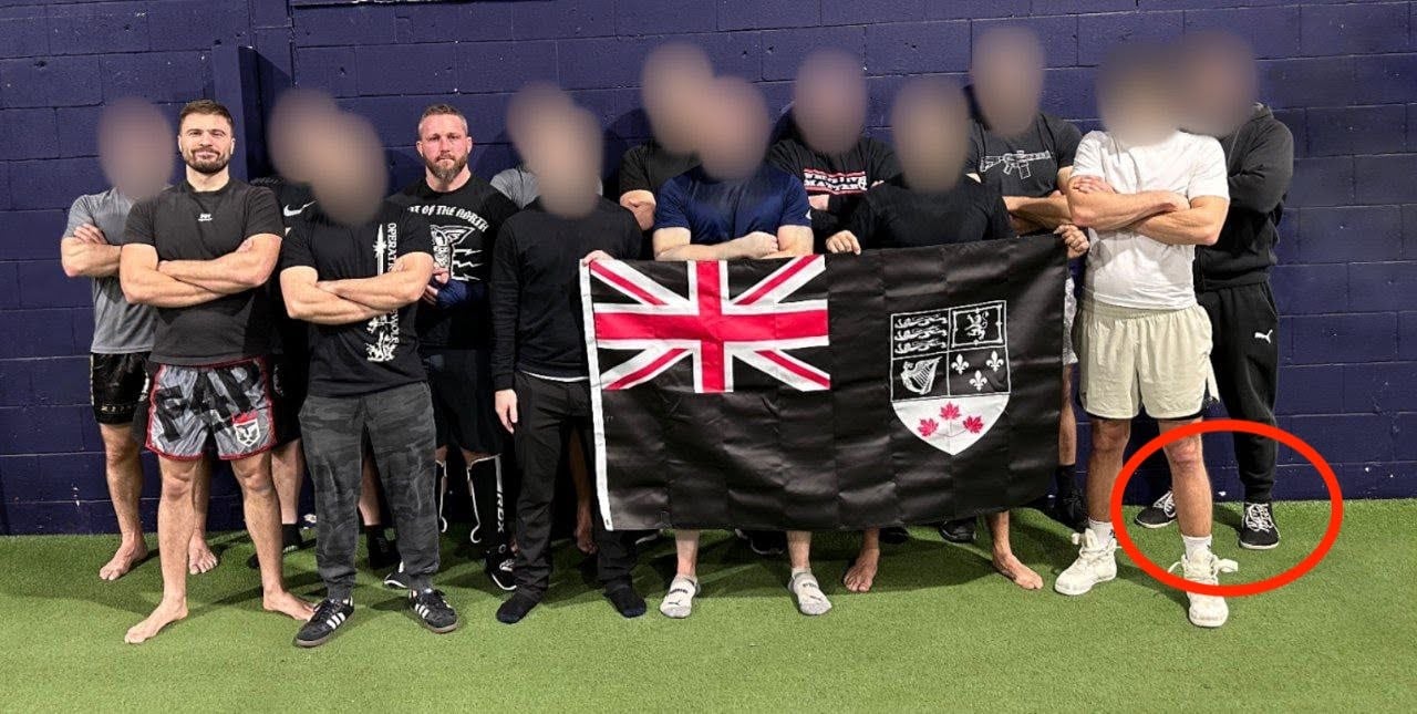 Rachel Gilmore et Elizabeth Simons (du Canadian Anti-Hate Network) ont identifié Giulio Zardo sur les photos de propagande publiées sur la chaîne Telegram du Frontenac Active Club.