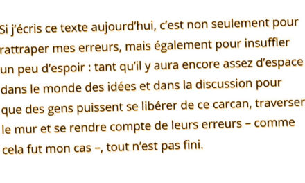 Itinéraire d’un jeune sorti de la haine