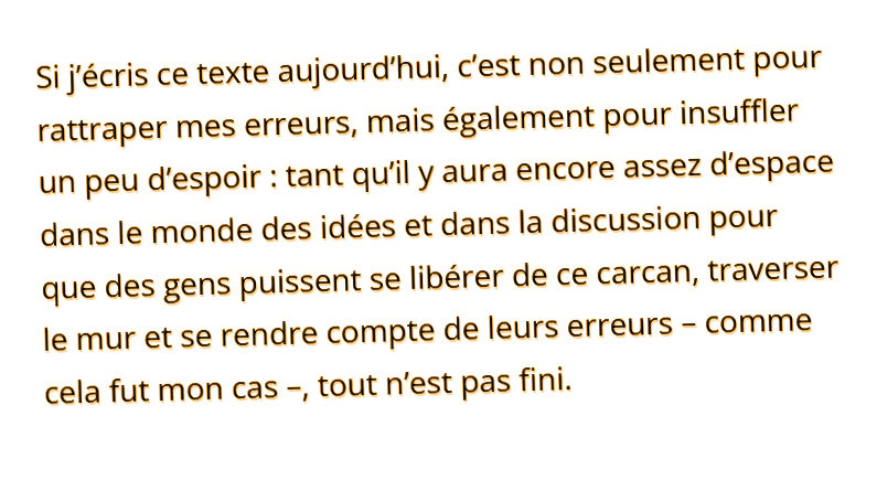 Itinéraire d’un jeune sorti de la haine